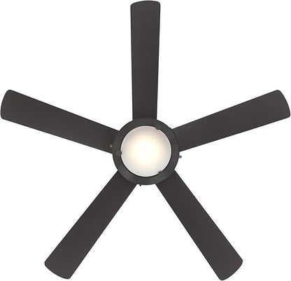 Westinghouse 7307200 Comet, Transitional Dimmable LED Ceiling Fan with Light, 52 Inch, Espresso Finish, Frosted Glass