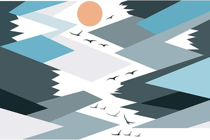 Children's Wall Sticker for Baby Room Decoration - Giant Scandinavian Mountains Parka - H80 x L120 cm