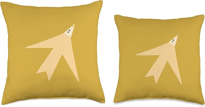 Cute Scandinavian Animals Designs Chic Scandinavian Bird Minimalism Throw Pillow, 16x16, Multicolor