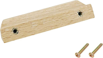 10Pcs Unfinished Wood Solid Furniture Pulls Handles, Paintable Wooden Cupboard Closet Drawer Handle Pull,L 3.54",HD 2.52"