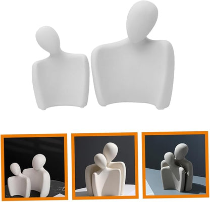 Abstract Resin Crafts Couple Statue Scandinavian Art Ornaments Sculpture Decor for Living Bedroom