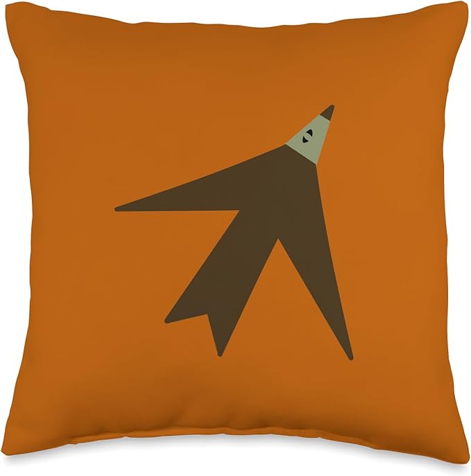 Cute Scandinavian Animals Designs Chic Scandinavian Bird Minimalism Throw Pillow, 16x16, Multicolor