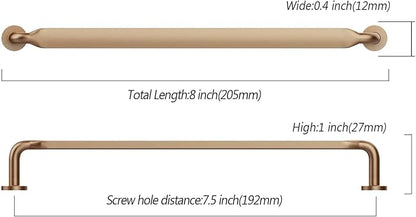 Asidrama 10 Pack 7.5 Inch(192mm) Champagne Bronze Kitchen Cabinet Handles, Cabinet Pulls Kitchen Cabinet Hardware for Cupboard Drawer Pulls