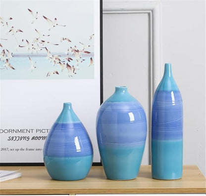Scandinavian Ceramic Vase Dried Flower Arrangements Designer Living Room Model Room Soft Decoration Ornaments