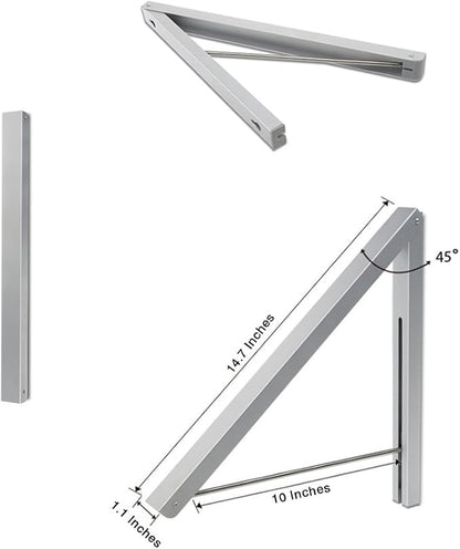 Valet Hook Drying Rack Clothes Hanger Folding Coat Racks Aluminum Home Storage Organiser Space Savers 2 Packs