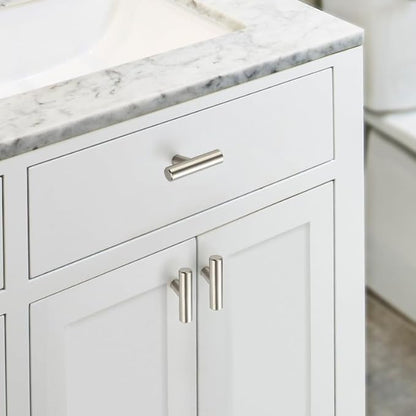 JOY DECOR 3 Pack Cabinet Knobs, Brushed Nickel Cabinet Handles, 2in Kitchen Cabient Knobs, Single Hole Drawer Knobs for Dresser Drawers