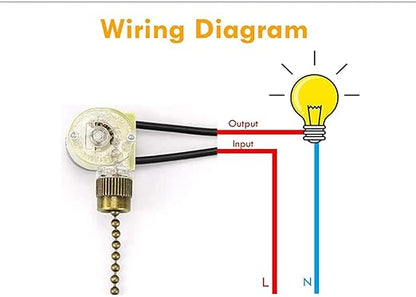 Ceiling Fan Light Switch Zing Ear Pull Chain ZE-109 Fan Light Switch, On-Off Speed with Pull Chain Compatible with Ceiling Fans, Lamps and Wall Lights (1, Bronze)