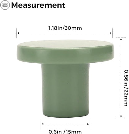 Ravinte 5 Pack Cabinet Knobs Light Green Kitchen Cabinet Knobs Round Dresser Drawer Pulls Closet Door Pulls 1-1/5 Inch