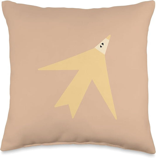 Cute Scandinavian Animals Designs Chic Scandinavian Bird Minimalism Throw Pillow, 16x16, Multicolor