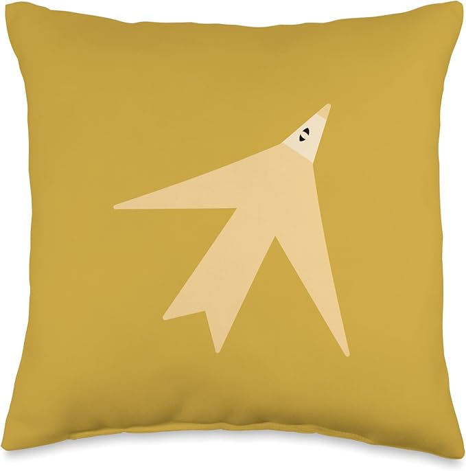 Cute Scandinavian Animals Designs Chic Scandinavian Bird Minimalism Throw Pillow, 16x16, Multicolor