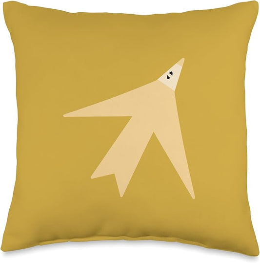Cute Scandinavian Animals Designs Chic Scandinavian Bird Minimalism Throw Pillow, 16x16, Multicolor