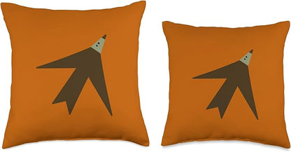 Cute Scandinavian Animals Designs Chic Scandinavian Bird Minimalism Throw Pillow, 16x16, Multicolor
