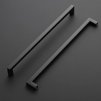 Ravinte 15 Pack Black Cabinet Pulls 12-3/5 Inch Square Kitchen Cabinet Handles Matte Black Kitchen Hardware for Drawer Pulls Drawer Handles Come with Screwdriver
