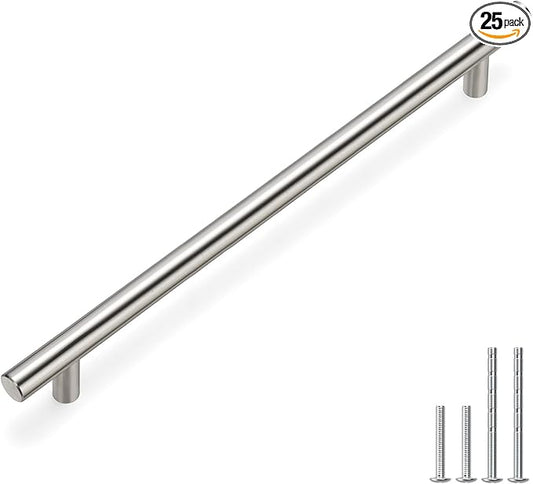 homdiy 25 Pack Cabinet Pulls Kitchen Cabinet Handles - HD201SN Drawer Pulls Modern Handles for Kitchen Cabinets 10in Hole Centers