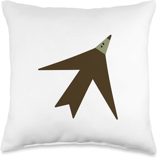 Cute Scandinavian Animals Designs Chic Scandinavian Bird Minimalism Throw Pillow, 16x16, Multicolor
