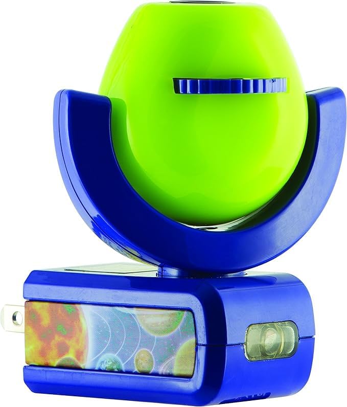Projectables Six Image LED Plug-In Night Light, Light Sensing, Auto On/Off, Projects Solar System, Earth, Moon, Safari, Aquarium, and Coral Reef on Ceiling, Wall, or Floor 13347
