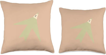 Cute Scandinavian Animals Designs Chic Scandinavian Bird Minimalism Throw Pillow, 18x18, Multicolor