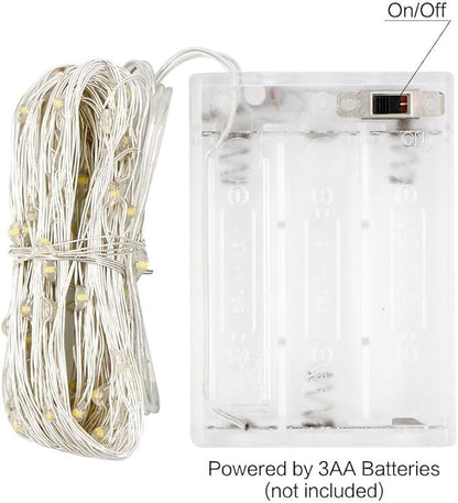 ANJAYLIA Fairy Lights, 4 Pack String Lights Battery Operated 10ft 30 LED Twinkle Lights for Wedding, Bedroom, Party, Christmas, Warm White