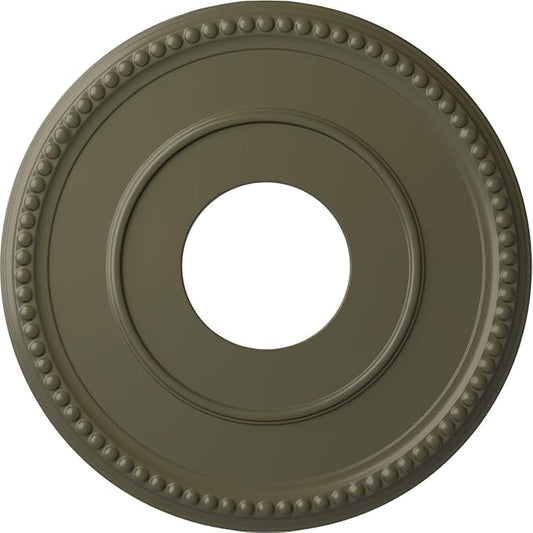 Ekena Millwork CM12BRPTF 12 1/2"OD X 3 7/8"ID X 3/4"P Bradford Ceiling Medallion Fits Canopies Up to 6 5/8", Painted Turtle
