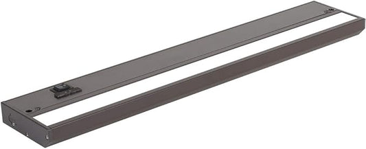 LED Under Cabinet Lighting Hardwired - 3CCT 18 Inch Bronze Finish - Undercabinet Lights for Kitchen - Linkable Undercounter Dimmable Plug in Light or Hard Wired - Under Counter Fixture Direct Wire