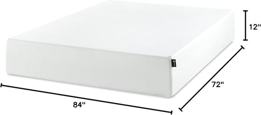 ZINUS 12 Inch California King Green Tea Memory Foam Mattress [New Version], Fiberglass free, Medium Firm Feel, Zoned Pressure Relief, Certified Safe Foams & Fabric, Mattress in A Box