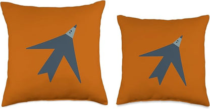 Cute Scandinavian Animals Designs Chic Scandinavian Bird Minimalism Throw Pillow, 16x16, Multicolor
