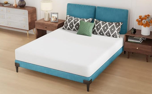 PayLessHere 10 Inch Queen Mattress Base Foam Mattress CertiPUR-US Certified,Removable Soft Cover,Queen mattresses for Bed Frame, Bunk Bed, Trundle, Daybed,White,Fiberglass Free