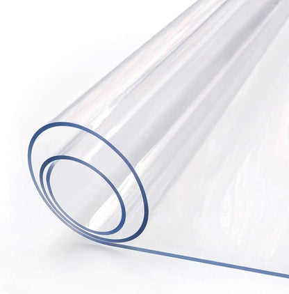 Clear Plastic Dining Table Protector Tablecloth Desk Pad Mat 2PCS 24 X 24 Inch Wooden Furniture Coffee Glass Sofa Side Cabinet Top Protection Countertop Rectangular Table Cover Waterproof PVC Vinyl
