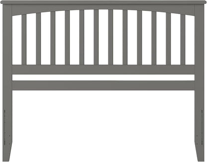AFI, Mission King Solid Wood Headboard with Attachable Charger, Grey