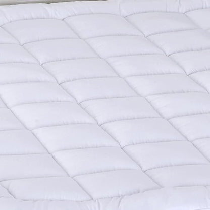Royal Hotel Bedding Mattress Topper, Top-Split-King, 2 Inches Hypoallergenic Overfilled Down Alternative Anchor Bands Mattress Topper