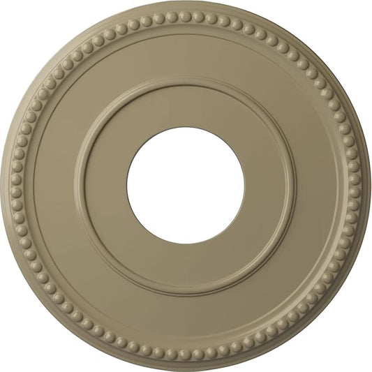 Ekena Millwork CM12BRGDF 12 1/2"OD X 3 7/8"ID X 3/4"P Bradford Ceiling Medallion Fits Canopies Up to 6 5/8", Gobi Desert