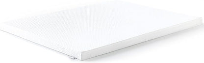 ZINUS 3 Inch Ultra Cooling Gel Memory Foam Mattress Topper with Cooling Cover, CertiPUR-US Certified, Queen, White