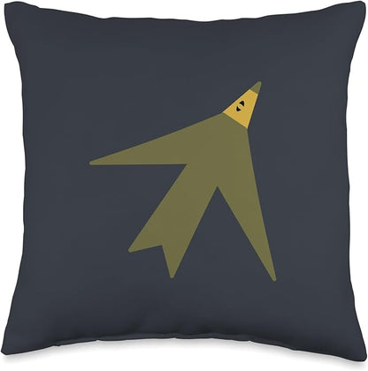 Cute Scandinavian Animals Designs Chic Scandinavian Bird Minimalism Throw Pillow, 16x16, Multicolor