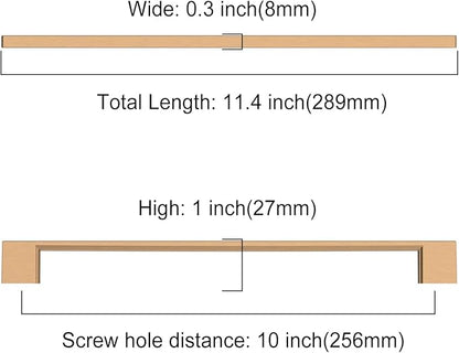 10 Pack Champagne Bronze Cabinet Pulls - 10 Inch Handles for Cabinets, Dressers, and Doors - Kitchen and Other Cabinet Hardware