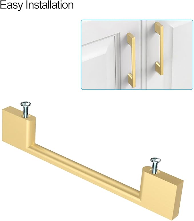 10 Pack Gold Cabinet Pulls 7.5 Inch Cabinet Handles Kitchen Cabinet Hardware Kitchen Handles for Cabinets Gold Drawer Pulls Kitchen Pulls