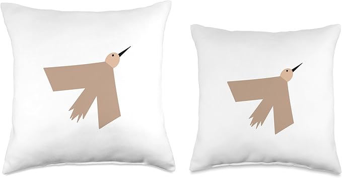 Cute Scandinavian Animals Designs Minimalistic Scandinavian Bird Throw Pillow, 18x18, Multicolor