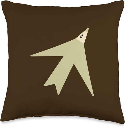 Cute Scandinavian Animals Designs Chic Scandinavian Bird Minimalism Throw Pillow, 16x16, Multicolor