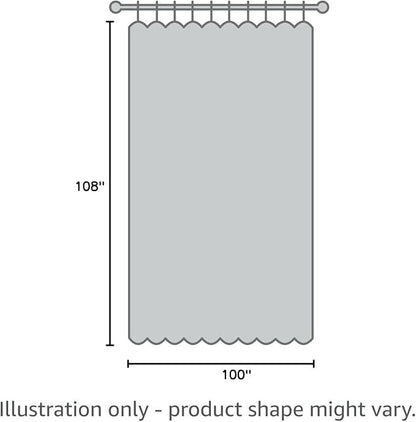 RYB HOME White Sheer Curtains Linen Textured Semi Sheer Drapes Light Airy Grommet Large Window Decor for Living Room Bedroom Dining Patio Door, White, W 100 x L 108 inch, 1 Panel