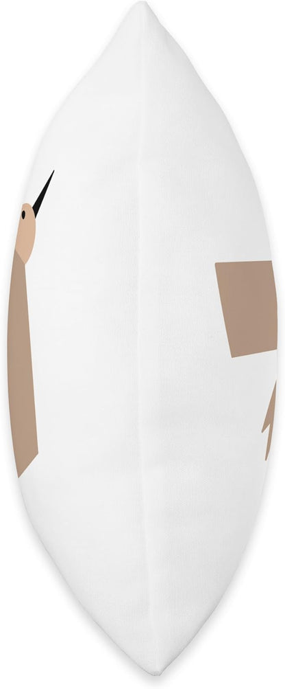 Cute Scandinavian Animals Designs Minimalistic Scandinavian Bird Throw Pillow, 16x16, Multicolor