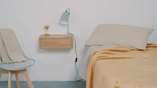 Mobili Fiver, Riccardo Floating nightstand, Concrete Effect, Grey, Made in Italy