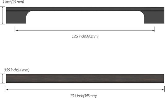 Asidrama 6 Pack 12.5 Inch(320mm) Oil Rubbed Bronze Kitchen Cabinet Handles, Cabinet Pulls Kitchen Cabinet Hardware for Cupboard Drawer Pulls