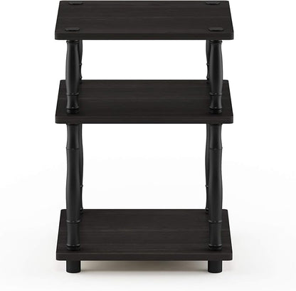 Furinno Turn-N-Tube Easy Assembly Multipurpose End Table / Side Table / Sofa Table / Nightstand, Classic Tubes, French Oak Grey/Black