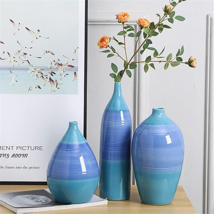 Scandinavian Ceramic Vase Dried Flower Arrangements Designer Living Room Model Room Soft Decoration Ornaments