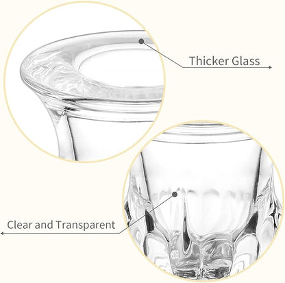 20 Pcs Glass Taper Candle Holders - Romadedi Clear Small Candlestick Holder Bulk, Thicker Glass Candle Sticks Set for Wedding Christmas Party Dining Table Table Centerpiece Decor