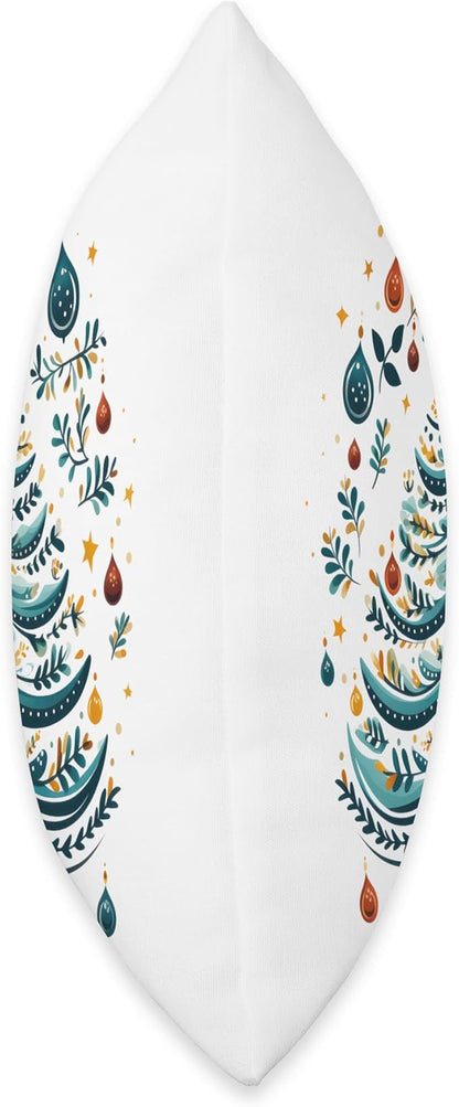 Scandinavian Nordic Winter Boho Christmas Tree Women Throw Pillow