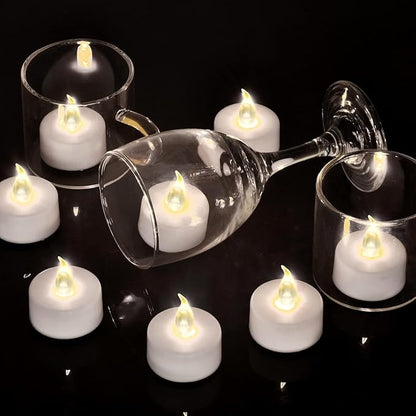 Hanzim LED Tea Light Candles with Remote Control,Flickering Flameless Candle,Long Lasting 400+Hours,Battery Operated,with Timer for Home Decoration Seasonal &Festival Celebration WarmWhite (12pcs)