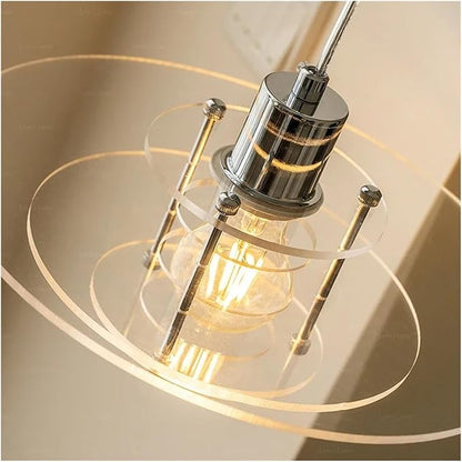 Scandinavian - Chandelier Restaurant bar Study Living Room Study Designer Single Head Glass Chandelier Decoration,Crystal Chandelier, D30cm, YX-336