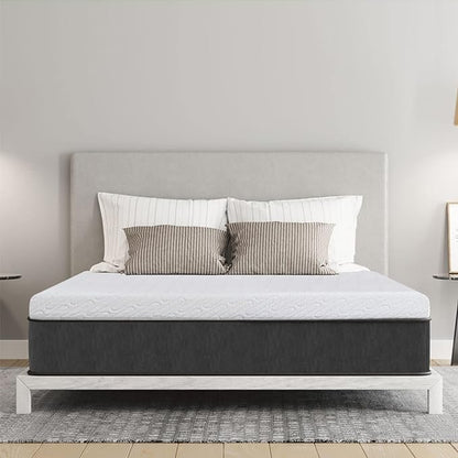 VALUXE 4 Inch Gel Memory Foam Mattress Topper King Size High Density Cooling Pad Pressure Relief Bed Topper (with Removable & Washable Bamboo Cover)