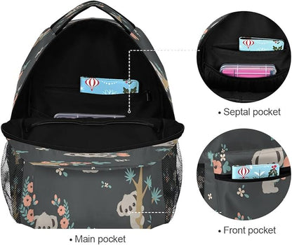 Custom Children's Name School Backpack Personalized Schoolbag KoalaTravel Bag for Teens Girls Boys