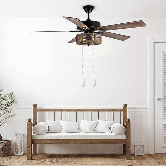 Decorative Ceiling Fan Extension 12 Inches White Wooden Pull Chain Set Ornaments for Light Lamp (Nickel) 8 Pcs